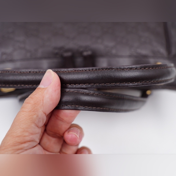 AV56❤️ GUCCI Guccissima Mayfair Top Handle Satchel - Picture 7 of 15